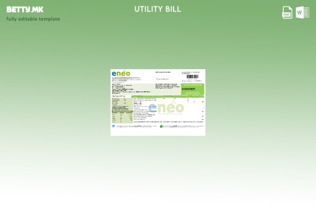 модерен стил Камерун ENEO сметка за електрична енергија за комунални услуги (тек